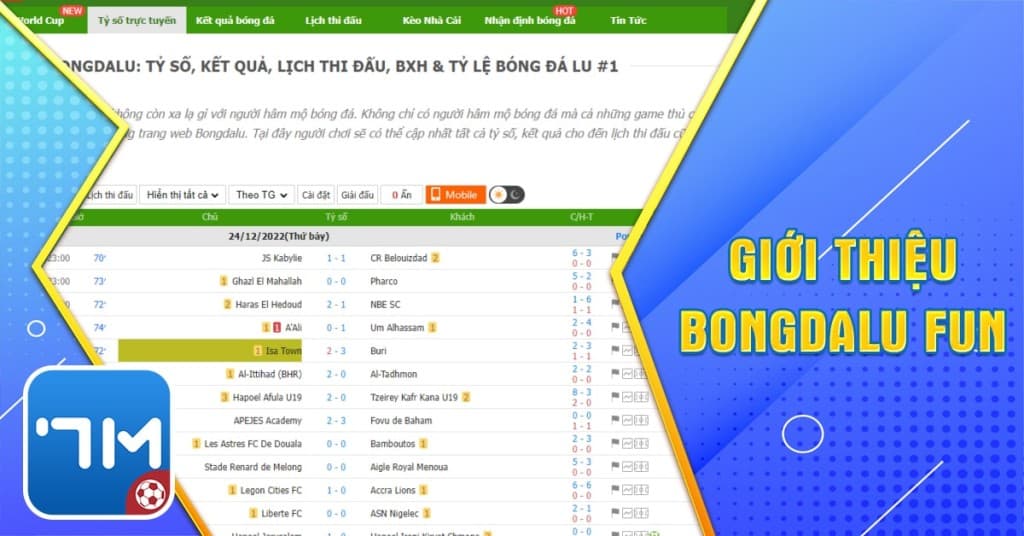 Giới thiệu về bongdalu fun